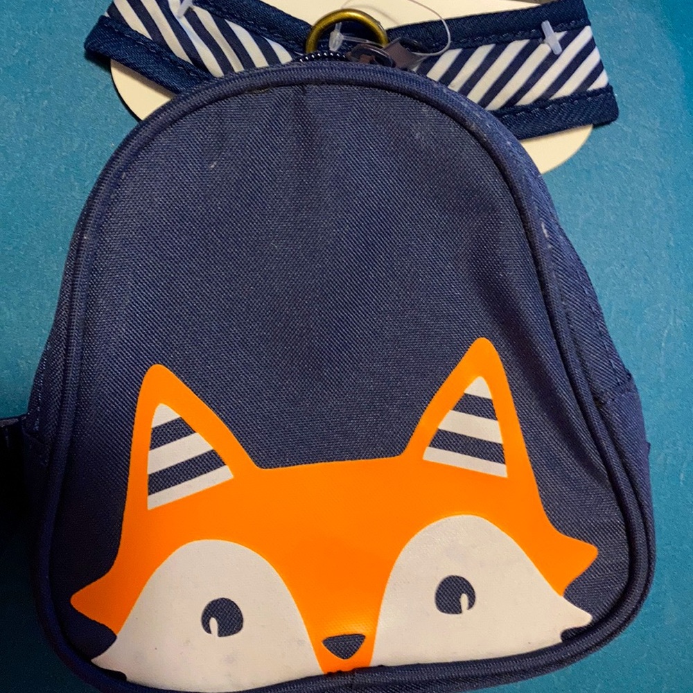 New Dog Harness w/backpack with fox design x-small